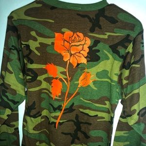 HUF Camo and Rose Shirt